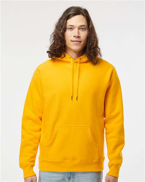 Independent Trading Co. IND5000P Unisex Legend Premium Heavyweight Cross-Grain Hooded Sweatshirt - Gold - model front