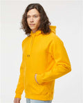 Independent Trading Co. IND5000P Unisex Legend Premium Heavyweight Cross-Grain Hooded Sweatshirt - Gold - model side