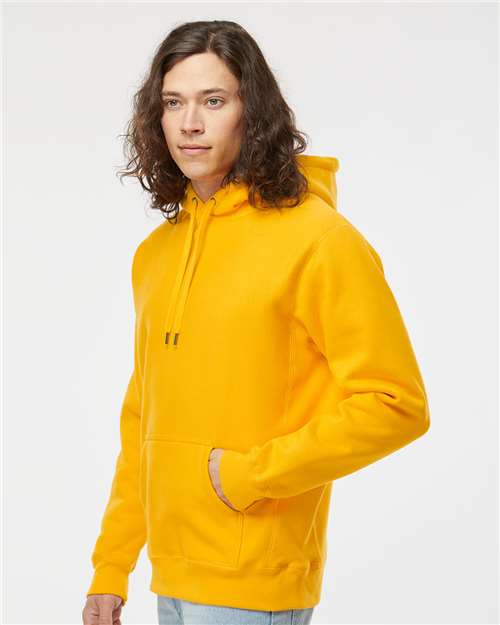 Independent Trading Co. IND5000P Unisex Legend Premium Heavyweight Cross-Grain Hooded Sweatshirt - Gold - model side