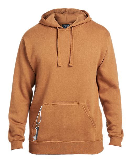 J. America 8815 Men's Tailgate Hooded Sweatshirt - Copper - front