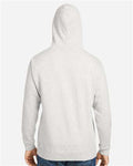 J. America 8815 Men's Tailgate Hooded Sweatshirt - Oatmeal Heather - model back