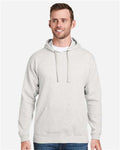 J. America 8815 Men's Tailgate Hooded Sweatshirt - Oatmeal Heather - model front