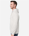 J. America 8815 Men's Tailgate Hooded Sweatshirt - Oatmeal Heather - model side