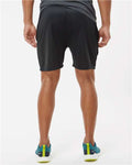 Badger 4146 Men's B-Core 5" Pocketed Shorts - Black - model back