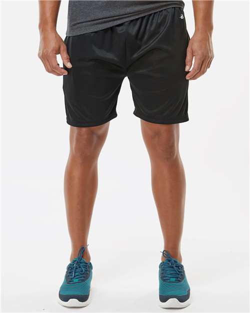 Badger 4146 Men's B-Core 5" Pocketed Shorts - Black - model front