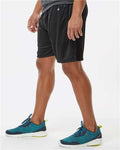 Badger 4146 Men's B-Core 5" Pocketed Shorts - Black - model side