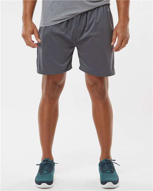 Badger 4146 Men's B-Core 5" Pocketed Shorts - Graphite - model front