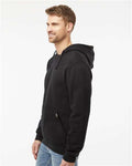 DRI DUCK 7035 Men's Woodland Fleece Hooded Pullover - Black - model side