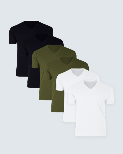 Men's V-Neck T-Shirt 6-Pack, additional view
