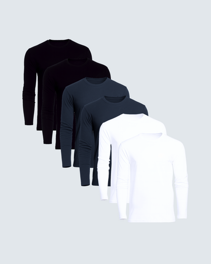 Classic Crew Long Sleeve T-Shirt 6-Pack, additional view