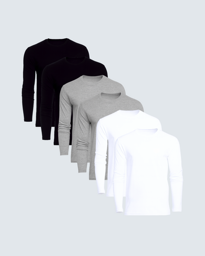 Classic Crew Long Sleeve T-Shirt 6-Pack, additional view