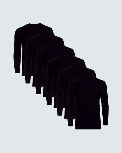 Classic Crew Long Sleeve T-Shirt 6-Pack, additional view