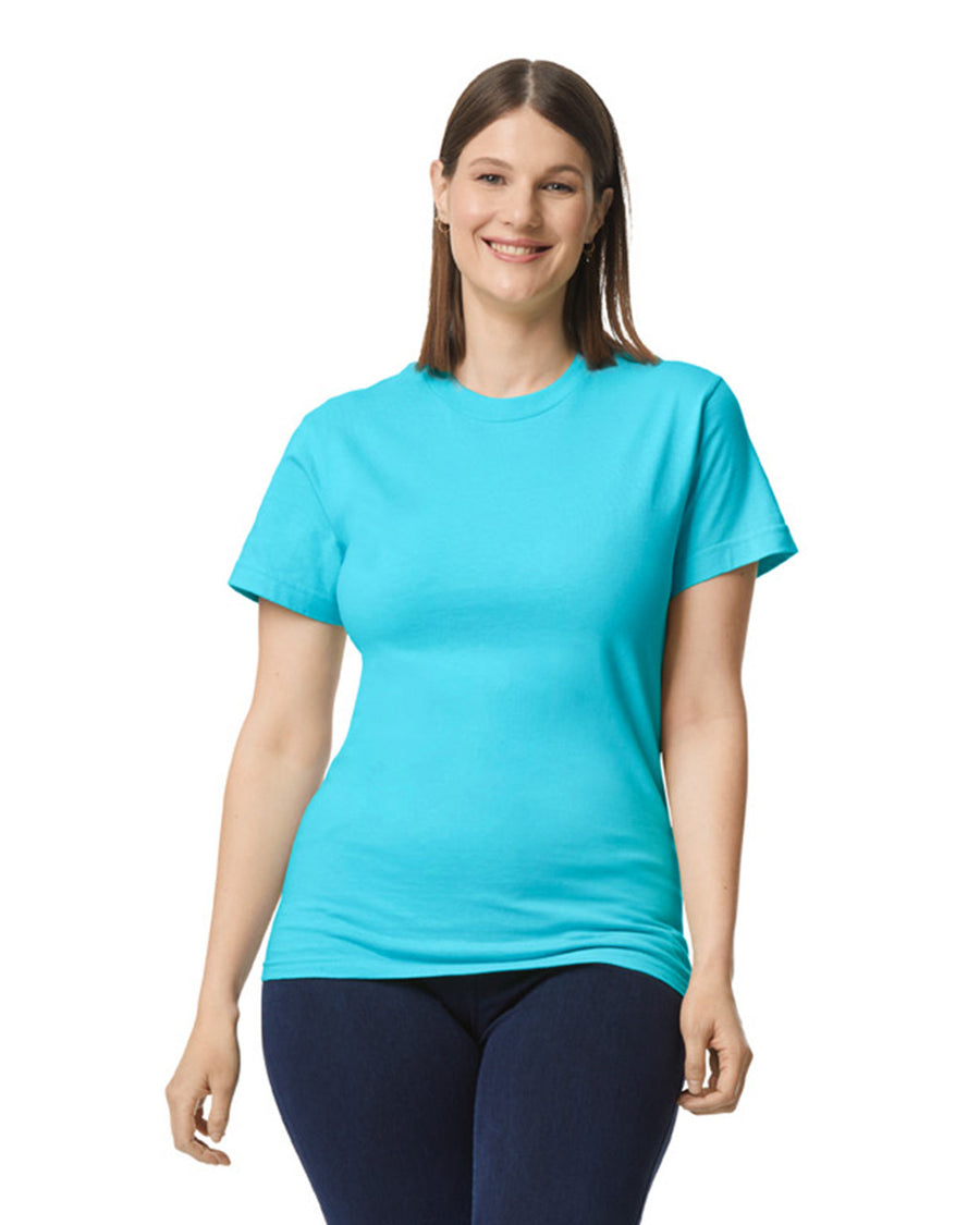 Gildan GH000 Hammer T-Shirt - Lagoon Blue - model front