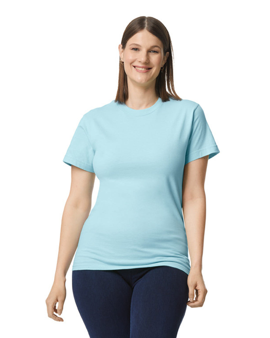 Gildan GH000 Hammer T-Shirt - Chambray - model front