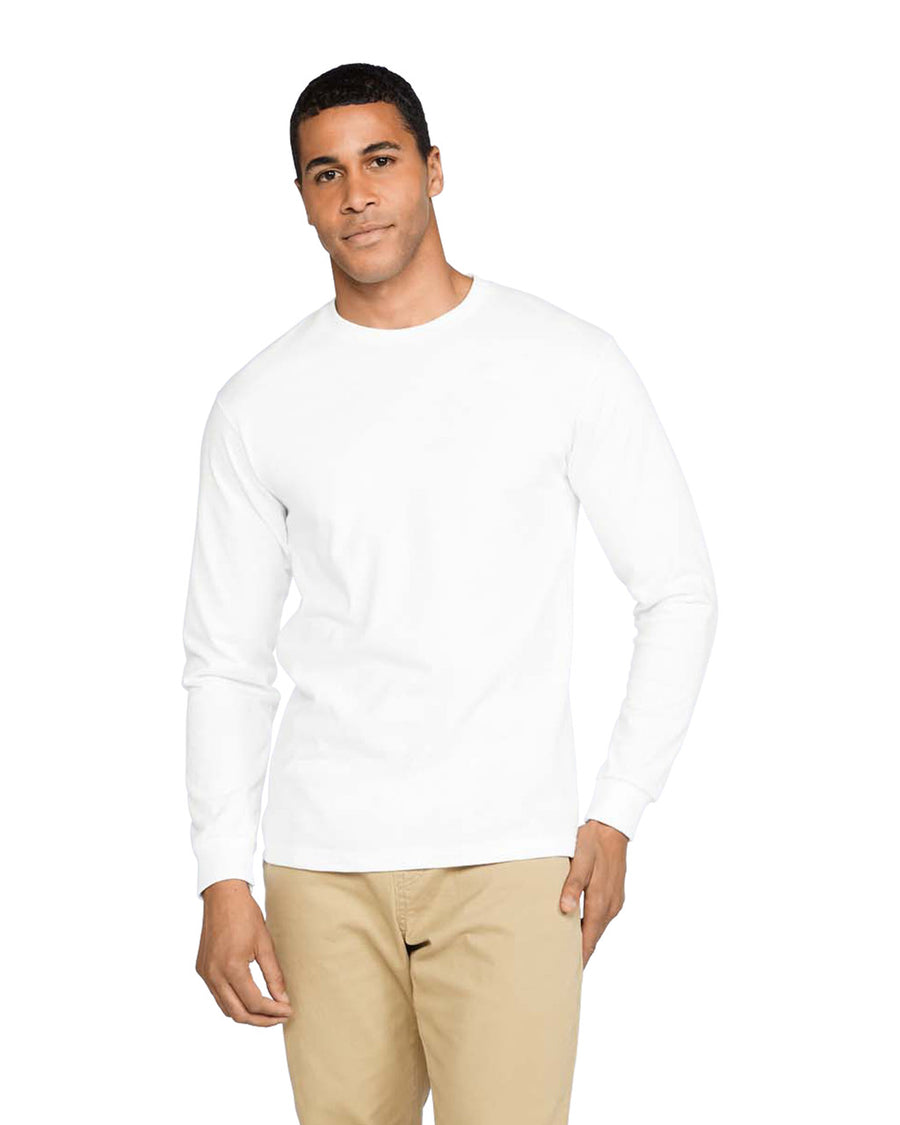 Gildan H400 Unisex Hammer Long Sleeve T-Shirt - White - model front