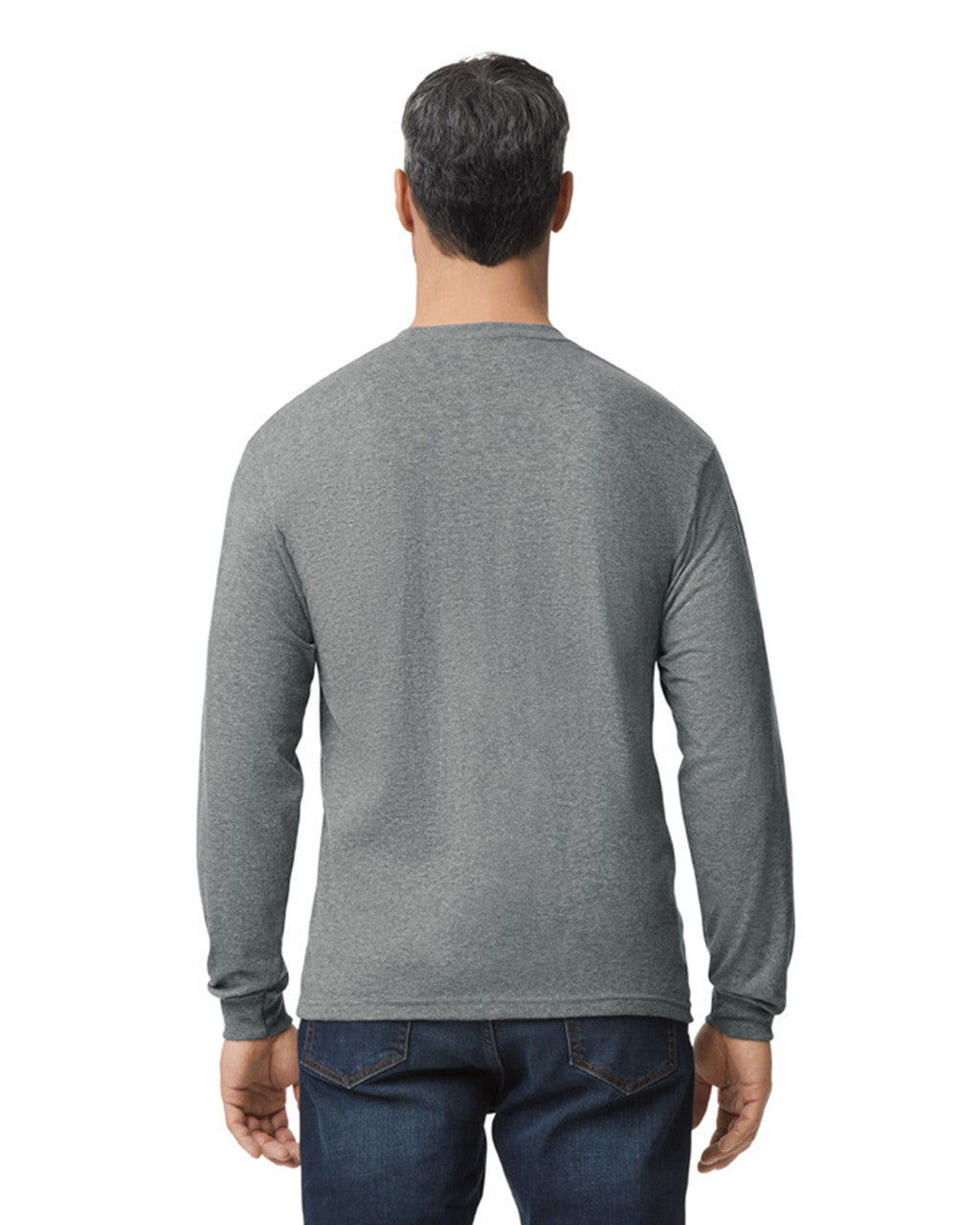 Gildan H400 Unisex Hammer Long Sleeve T-Shirt - Graphite Heather - model back