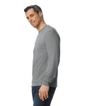 Gildan H400 Unisex Hammer Long Sleeve T-Shirt - Graphite Heather - model side