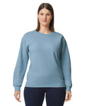 Gildan SF000 Unisex Softstyle Midweight Crewneck Sweatshirt - Stone Blue - model front