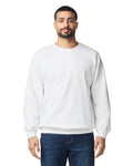 Gildan SF000 Unisex Softstyle Midweight Crewneck Sweatshirt - White - model front