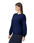 Gildan SF000 Unisex Softstyle Midweight Crewneck Sweatshirt - Navy - model side