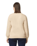 Gildan SF000 Unisex Softstyle Midweight Crewneck Sweatshirt - Sand - model back