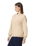 Gildan SF000 Unisex Softstyle Midweight Crewneck Sweatshirt - Sand - model side