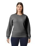 Gildan SF000 Unisex Softstyle Midweight Crewneck Sweatshirt - Charcoal - model front