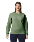 Gildan SF000 Unisex Softstyle Midweight Crewneck Sweatshirt - Military Green - model front