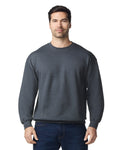 Gildan SF000 Unisex Softstyle Midweight Crewneck Sweatshirt - Dark Heather - model front