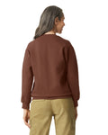 Gildan SF000 Unisex Softstyle Midweight Crewneck Sweatshirt - Cocoa - model back
