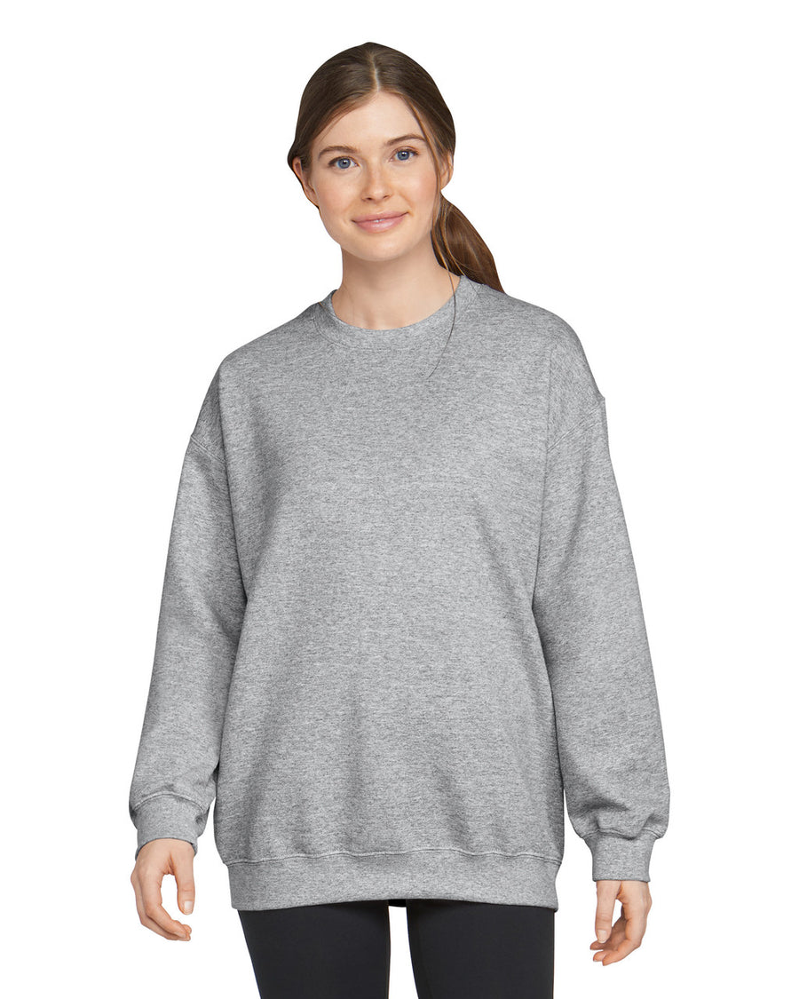 Gildan SF000 Unisex Softstyle Midweight Crewneck Sweatshirt - Sport Grey - model front