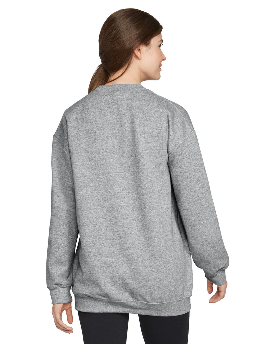 Gildan SF000 Unisex Softstyle Midweight Crewneck Sweatshirt - Sport Grey - model back