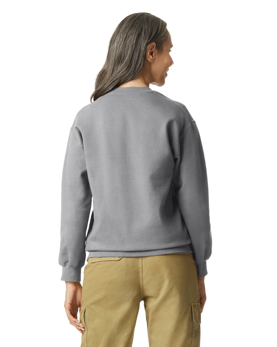 Gildan SF000 Unisex Softstyle Midweight Crewneck Sweatshirt - Cement - model back