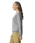 Gildan SF000 Unisex Softstyle Midweight Crewneck Sweatshirt - Cement - model side