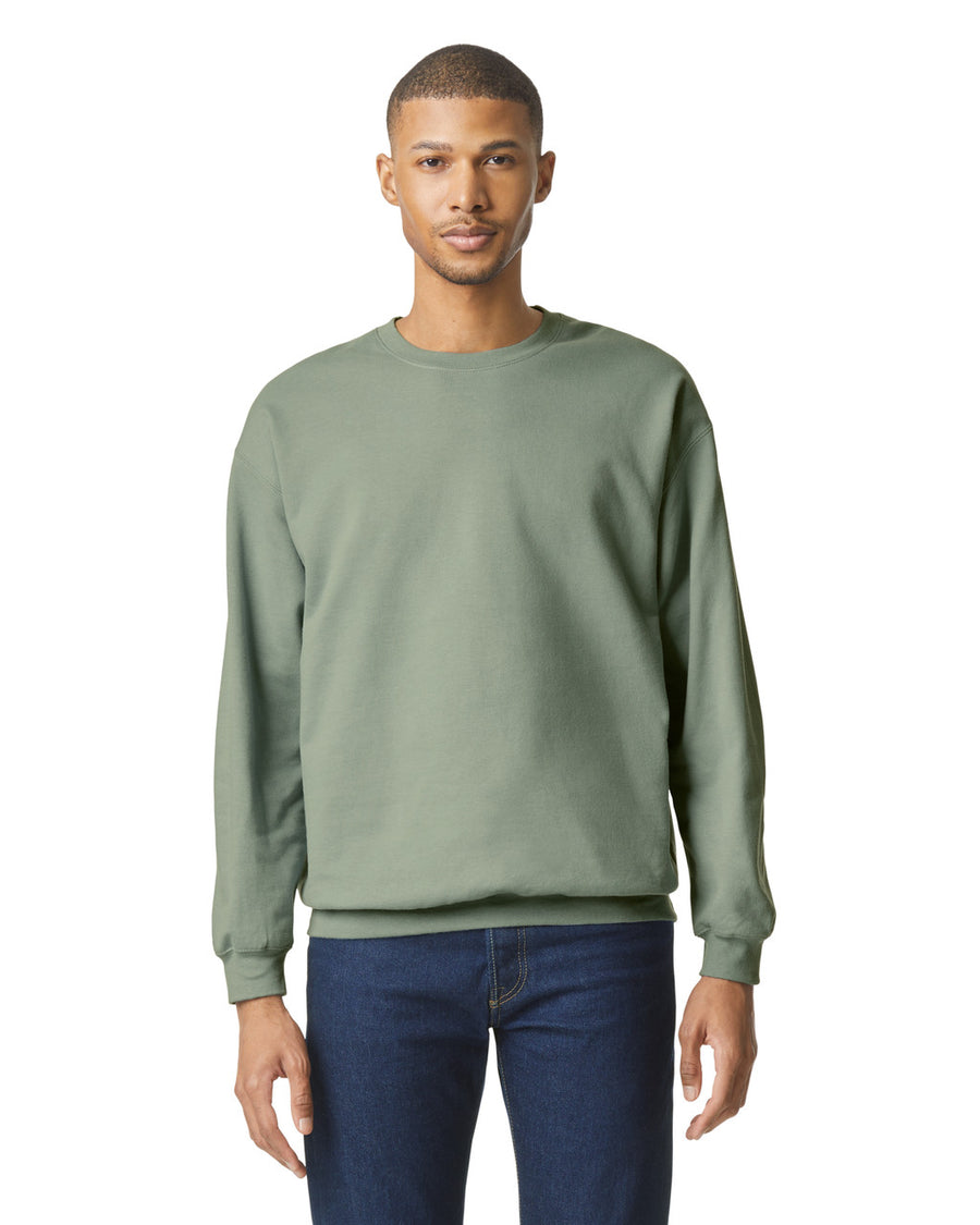 Gildan SF000 Unisex Softstyle Midweight Crewneck Sweatshirt - Sage - model front