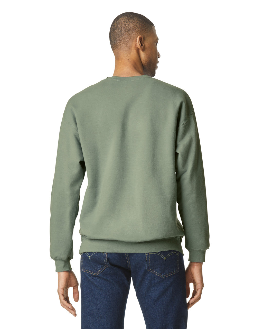 Gildan SF000 Unisex Softstyle Midweight Crewneck Sweatshirt - Sage - model back