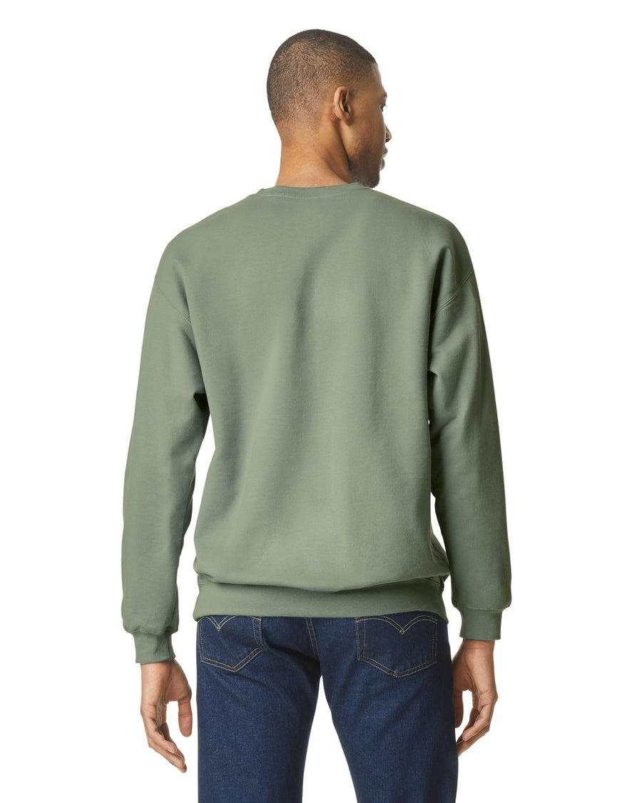 Gildan SF000 Unisex Softstyle Midweight Crewneck Sweatshirt - Sage - model back