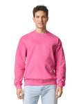 Gildan SF000 Unisex Softstyle Midweight Crewneck Sweatshirt - Pink Lemonade - model front