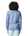 Gildan SF008 Unisex Softstyle Midweight 1/4 Zip Sweatshirt - Stone Blue - model back