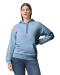 Gildan SF500 Unisex Softstyle Midweight Hooded Sweatshirt - Stone Blue - model front