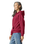Gildan SF500 Unisex Softstyle Midweight Hooded Sweatshirt - Cardinal - model side