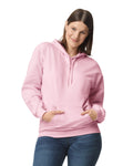 Gildan SF500 Unisex Softstyle Midweight Hooded Sweatshirt - Light Pink - model front