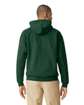Gildan SF500 Unisex Softstyle Midweight Hooded Sweatshirt - Forest Green - model back