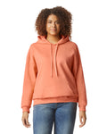 Gildan SF500 Unisex Softstyle Midweight Hooded Sweatshirt - Tangerine - model front