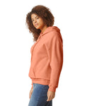 Gildan SF500 Unisex Softstyle Midweight Hooded Sweatshirt - Tangerine - model side
