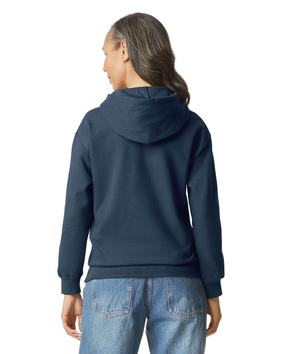 Gildan SF500 Unisex Softstyle Midweight Hooded Sweatshirt - Blue Dusk - model back