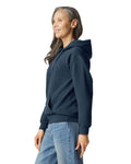 Gildan SF500 Unisex Softstyle Midweight Hooded Sweatshirt - Blue Dusk - model side