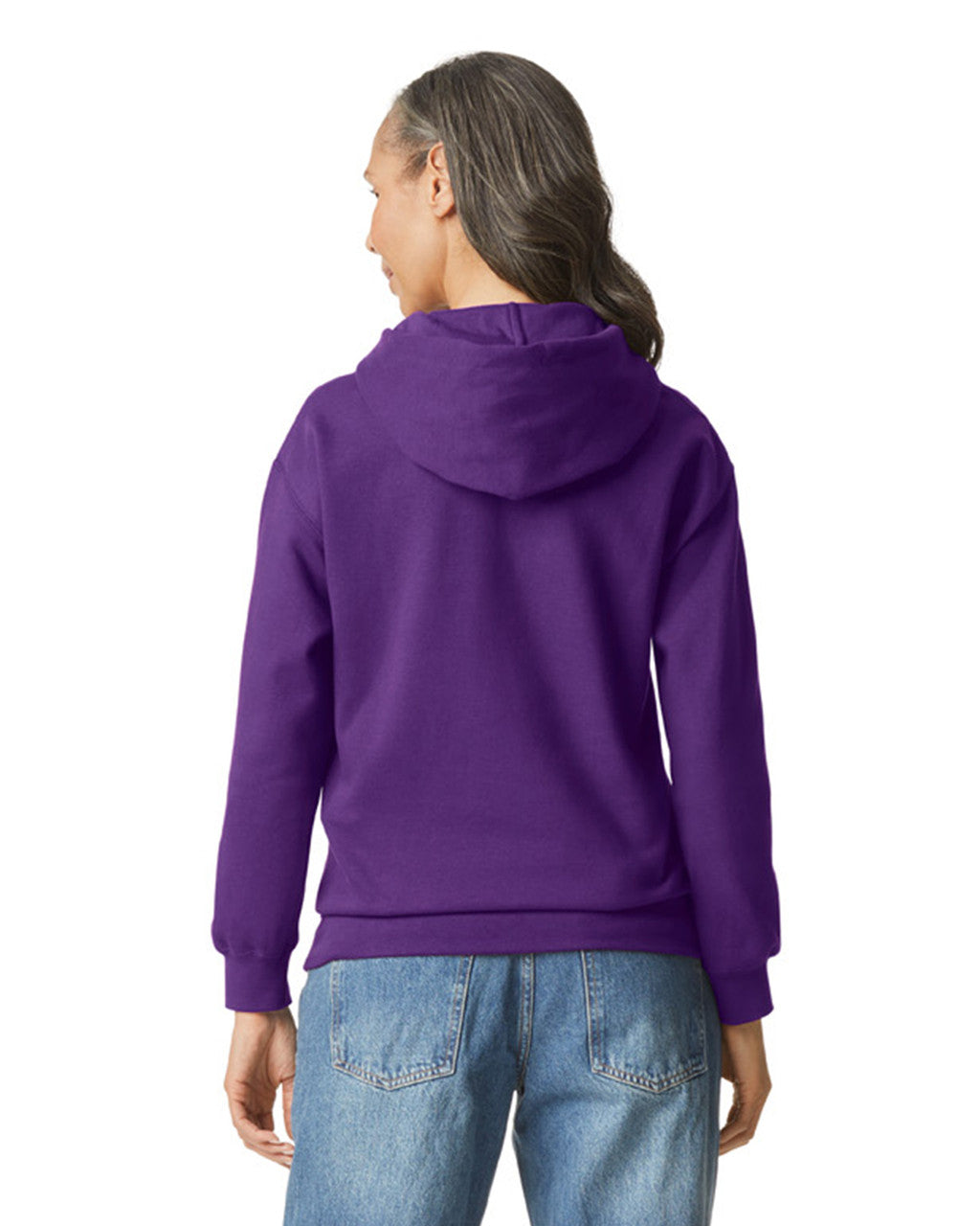 Gildan SF500 Unisex Softstyle Midweight Hooded Sweatshirt - Purple - model back