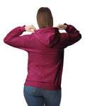 Gildan SF500 Unisex Softstyle Midweight Hooded Sweatshirt - Maroon - model back