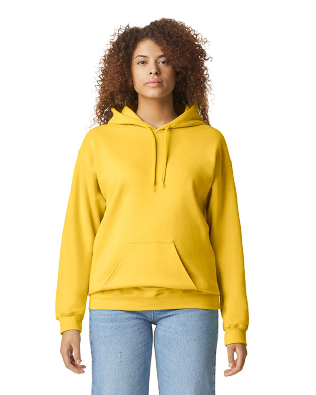 Gildan SF500 Unisex Softstyle Midweight Hooded Sweatshirt - Daisy - model front